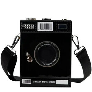 Women Fashion Creative Camera Shape Buckle Design Crossbody Bag Purse
